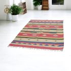 Moderný kilim koberec 140x200 Indický koberec Kilim z bavlny