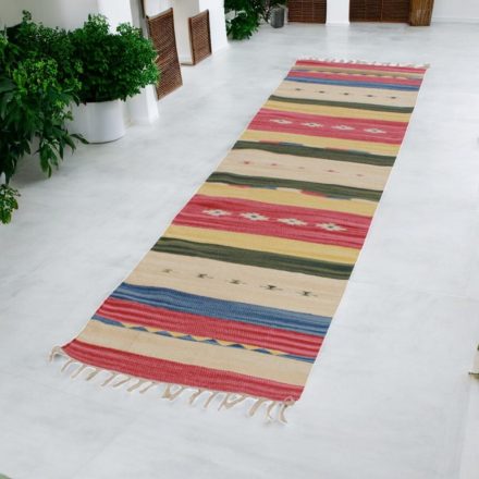 Indický behúň Kilim 60x240 moderný bavlnený koberec kelim