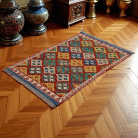 Koberec Kilim Chobi 84x124 ručne tkaný vlnený koberec Kilim