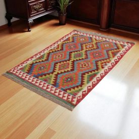 Kilim Koberec Chobi 141x100 ručne tkaný vlnený koberec Kilim