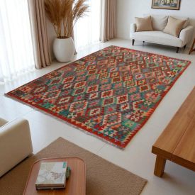   Koberec Kilim Chobi 201x288 ručne tkaný koberec kilim z vlny