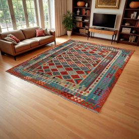   Koberec Kilim Chobi 247x300 ručne tkaný koberec kilim z vlny
