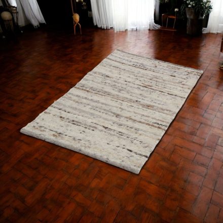 Hrubý vlnený koberec Rustic 70x131 béžový koberec
