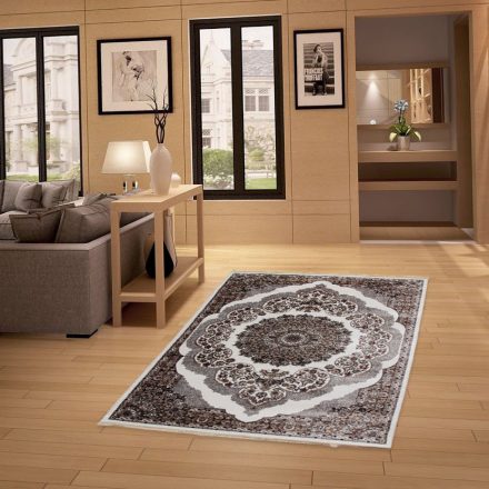 Klasický koberec béžová hnedá 140x200 polyesterový koberec