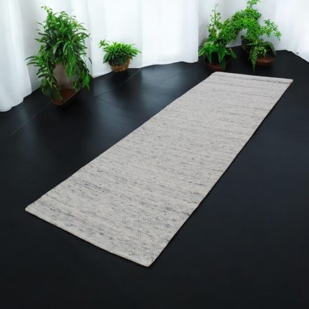 Vlnený behúň koberec Rustic 100x331 sivý koberec