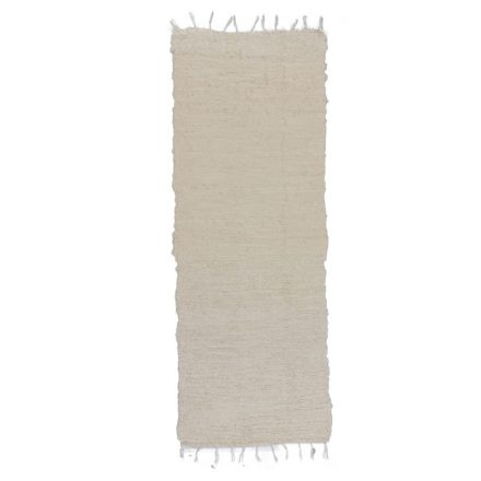 Hadrový koberec 195x70 béžový bavlnený tkaný koberec