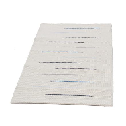 Hadrový koberec 72x130 biely bavlnený tkaný koberec