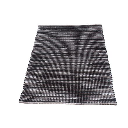Hadrový koberec 79x51 čierny bavlnený tkaný koberec