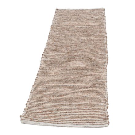 Hadrový koberec 60x201 béžový-hnedý bavlnený tkaný koberec