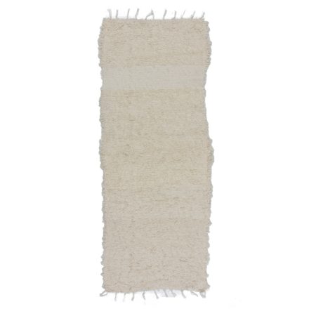 Hadrový koberec 195x74 béžový bavlnený tkaný koberec