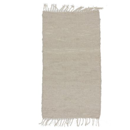 Hadrový koberec 133x76 béžový bavlnený tkaný koberec