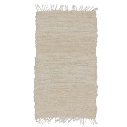 Hadrový koberec 135x76 béžový bavlnený tkaný koberec