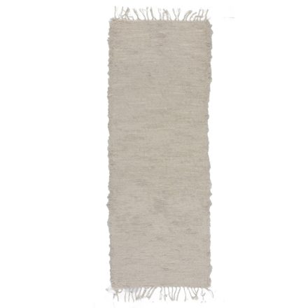 Hadrový koberec 201x76 béžový bavlnený tkaný koberec
