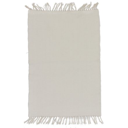 Hadrový koberec 99x70 biely bavlnený tkaný koberec