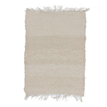 Nadýchaný koberec béžový 78x97 mäkký tkaný koberec