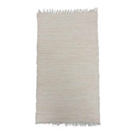 Hadrový koberec 69x122 béžový bavlnený tkaný koberec