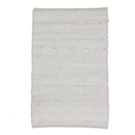 Hadrový koberec 61x96 biely bavlnený tkaný koberec