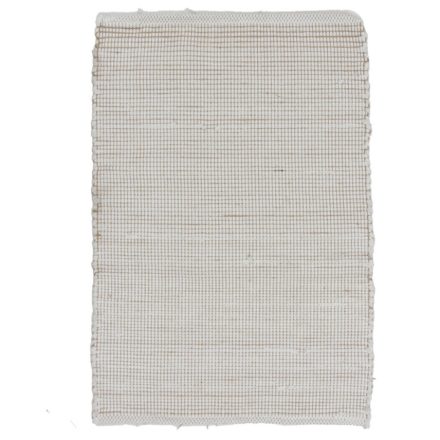 Hadrový koberec 60x87 béžový bavlnený tkaný koberec