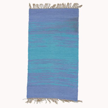 Hadrový koberec 71x130 modrý bavlnený tkaný koberec