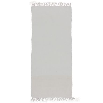 Hadrový koberec 150x66 biely bavlnený tkaný koberec