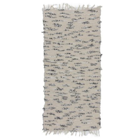 Hadrový koberec 153x73 nadýchaný béžový bavlnený tkaný koberec