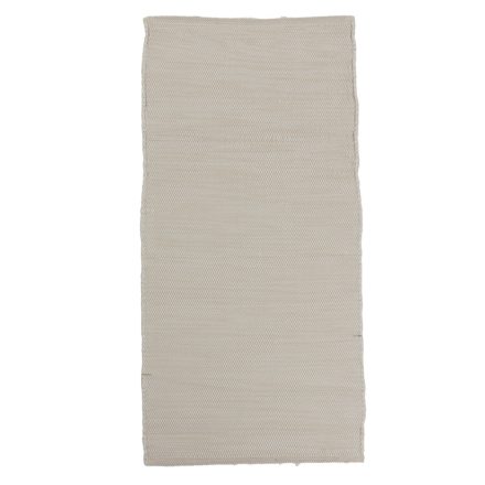 Hadrový koberec 121x60 béžový bavlnený tkaný koberec