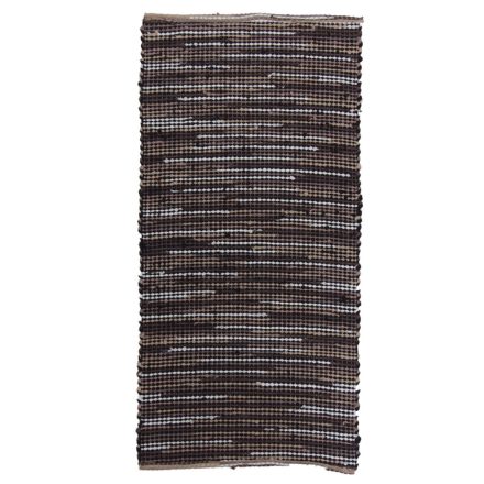 Hadrový koberec 120x59 hnedý bavlnený tkaný koberec