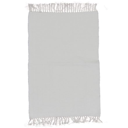 Hadrový koberec 94x67 biely bavlnený tkaný koberec
