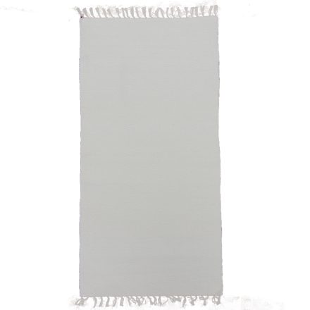 Hadrový koberec 133x68 biely bavlnený tkaný koberec
