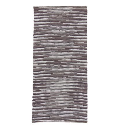 Hadrový koberec 60x125 hnedý bavlnený tkaný koberec