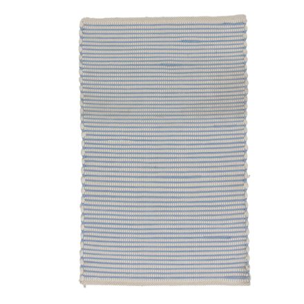 Hadrový koberec 57x91 biely-modrý bavlnený tkaný koberec