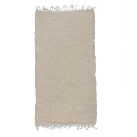 Nadýchaný koberec béžový 74x144 mäkký tkaný koberec