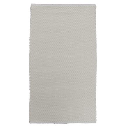 Hadrový koberec 121x70 biely bavlnený tkaný koberec