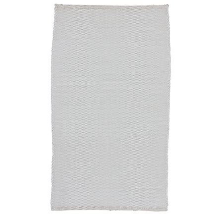 Hadrový koberec 126x73 biely bavlnený tkaný koberec