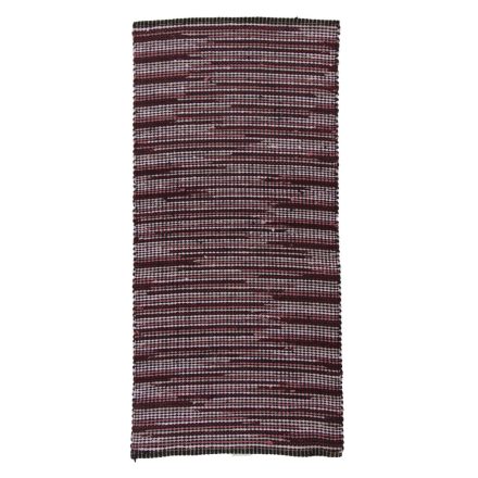 Hadrový koberec 140x66 pruhovaný bavlnený tkaný koberec