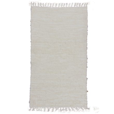 Hadrový koberec 123x70 nadýchaný béžový bavlnený tkaný koberec