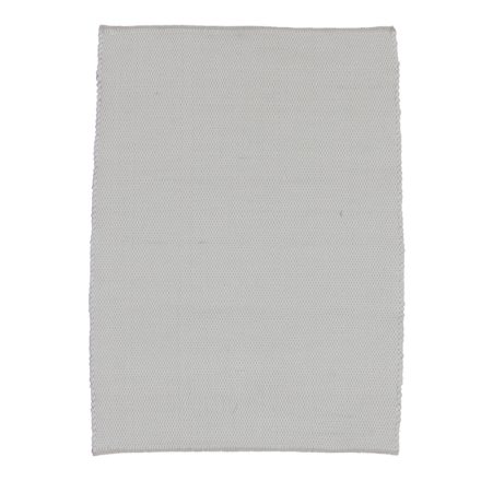 Hadrový koberec 85x62 biely bavlnený tkaný koberec