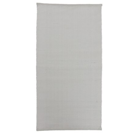 Hadrový koberec 135x73 biely bavlnený tkaný koberec