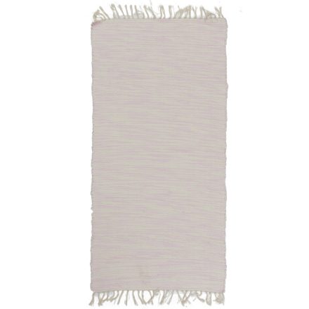 Hadrový koberec 138x68 béžový bavlnený tkaný koberec
