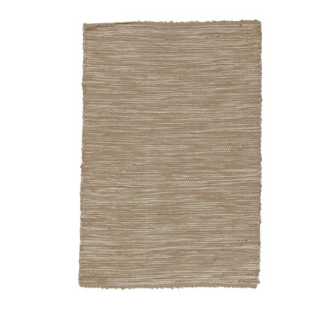 Hadrový koberec 60x87 hnedý bavlnený tkaný koberec
