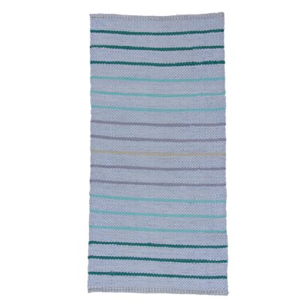 Hadrový koberec 60x122 modrý bavlnený tkaný koberec