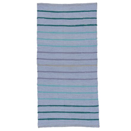Hadrový koberec 122x60 modrý bavlnený tkaný koberec
