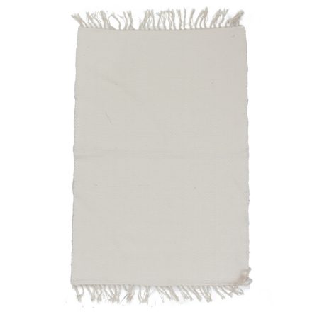 Hadrový koberec 66x100 biely bavlnený tkaný koberec