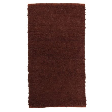 Hadrový koberec 126x70 nadýchaný hnedý bavlnený tkaný koberec