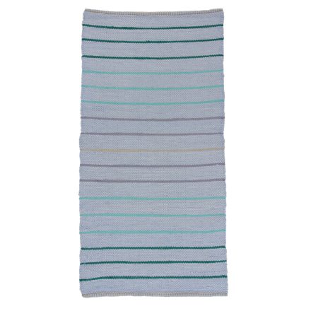 Hadrový koberec 80x149 modrý bavlnený tkaný koberec