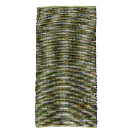 Hadrový koberec 80x159 zelený bavlnený tkaný koberec