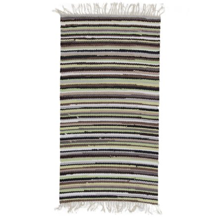 Hadrový koberec 132x69 pruhovaný bavlnený tkaný koberec