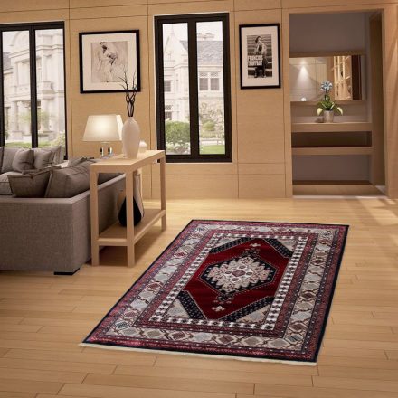 Klasický koberec bordová 140x200 polyesterový koberec