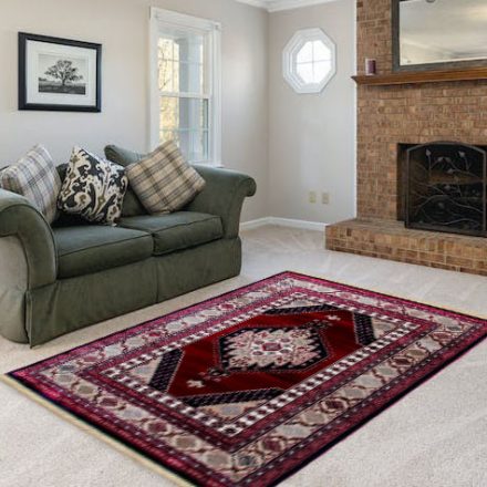 Klasický koberec bordová 160x230 polyesterový koberec