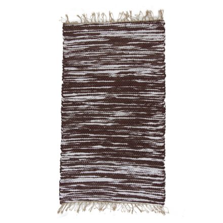 Hadrový koberec 70x124 hnedý bavlnený tkaný koberec